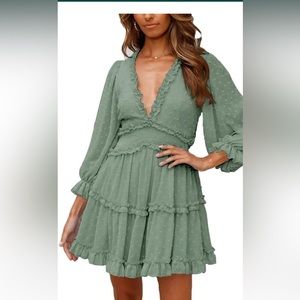 Green mini dress Amazon
